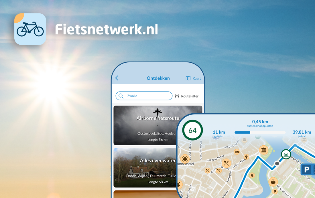 De nieuwe Fietsnetwerk app