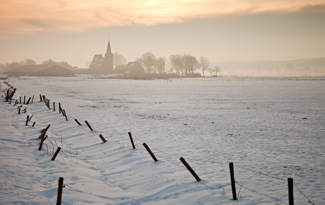 Besneeuwde Ooijpolder Besneeuwde Ooijpolder