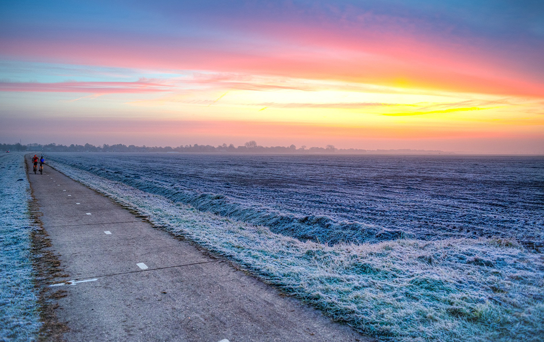 Fietsen in de winter is gezond