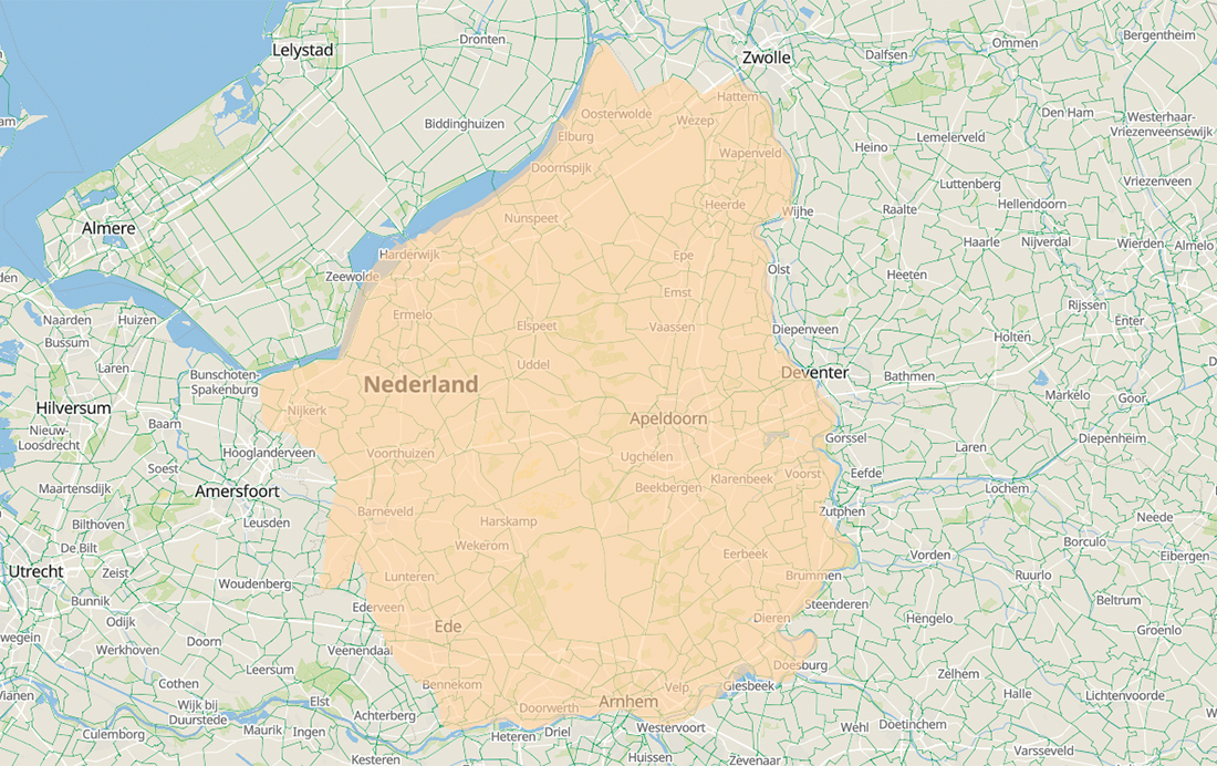 Waar ligt de Veluwe