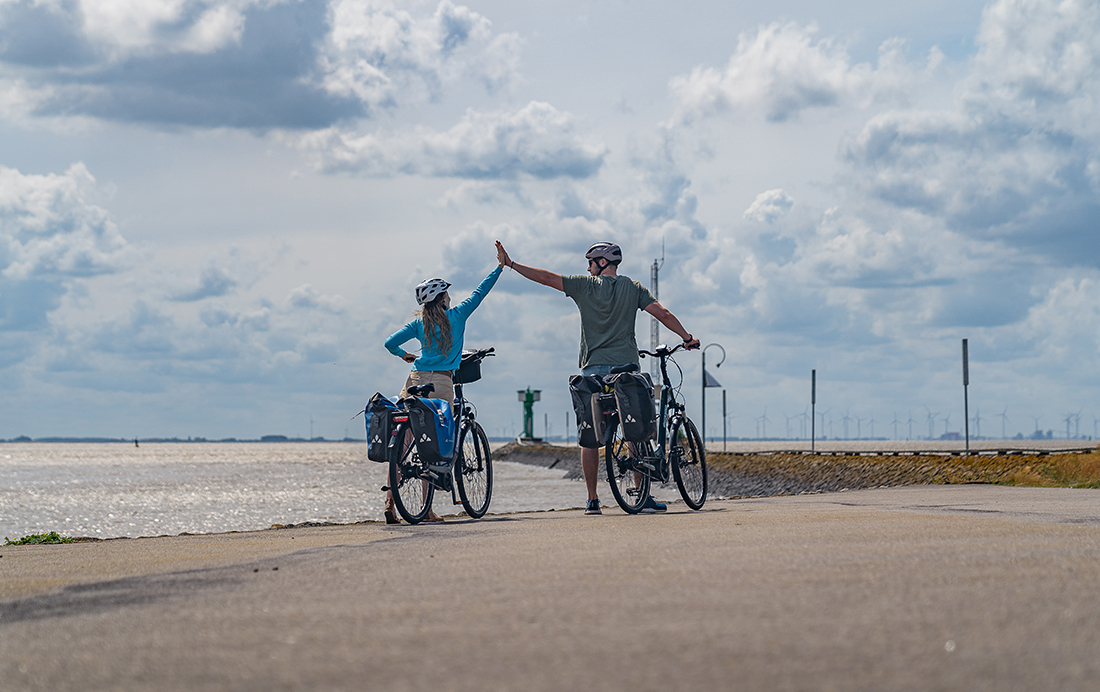 Eindpunt van de Ems bij de Noordzee